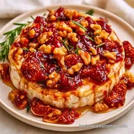 Baked Brie with Fig Jam and Walnuts