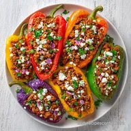 Bell Pepper Nachos with Ground Beef