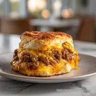 Biscuit Mix Cheeseburger Pie for 6 Servings