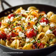 Cherry Tomato Recipes: Easy Burst Tomato Pasta with Feta Lemon