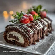 Festive Cake Mix Yule Log with Ganache