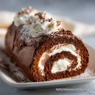 Chocolate Angel Food Yule Log for 11 Servings