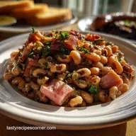 The Best Creamy Southern Black Eyed Peas with Smoked Ham