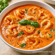 One-Pot Creamy Tomato Tortellini Soup