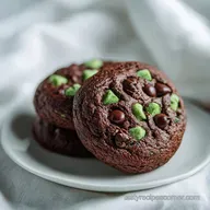 Homemade Double Chocolate Mint Chip Cookies