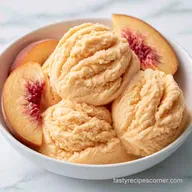 Peach Ice Cream Recipe with Fresh Peaches