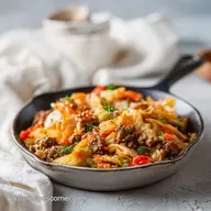 Easy Keto Cabbage Roll Skillet Ground Beef Dinner in 30 Minutes