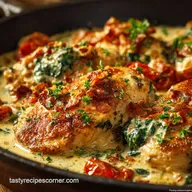 Keto Chicken: Cheesy Creamy Tuscan Delight (One Pan)