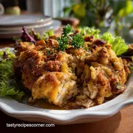 Chicken and Dressing Recipe: Rich Custard Interior