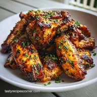 Oven-Cooked Chicken Wings with Garlic and Herbs for 4 Servings