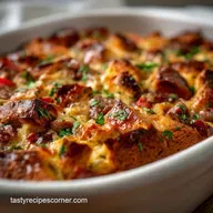 Breakfast Casserole: The Overnight Sourdough Sausage Bake