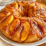 Peach Cake with Brown Sugar Icing: 1h 20m
