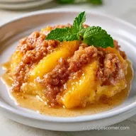 Peach Cobbler Dump Cake for 8 Servings