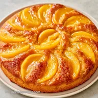 Golden Peach Sponge Cake for 7 Servings