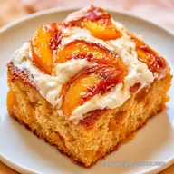 Peaches and Cream Bar Cake for 12
