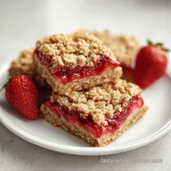 Strawberry Oatmeal Bars: Jammy Center