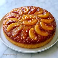 Upside Down Peach Cake with Cake Mix