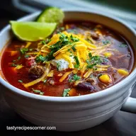 Warming Crock Pot Taco Soup for 8 Servings