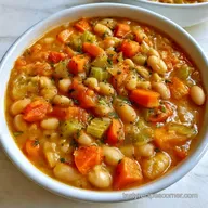 White Bean Vegetable Soup in 40 Minutes