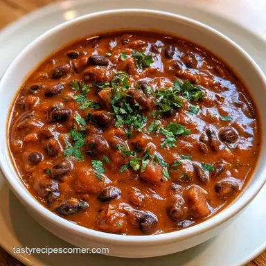 20Minute Black Bean Soup for 8 Servings Recipe Card