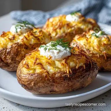 Air Fryer Baked Potatoes: Crispy Skin Baked Potatoes Recipe Card