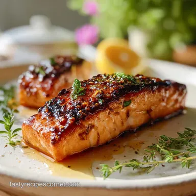 Easy Air Fryer Honey Garlic Salmon in 20 Minutes: Tender & Sticky Recipe Card