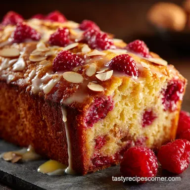 Almond Flour Recipes: Zesty Lemon Drizzle Raspberry Loaf Recipe Card