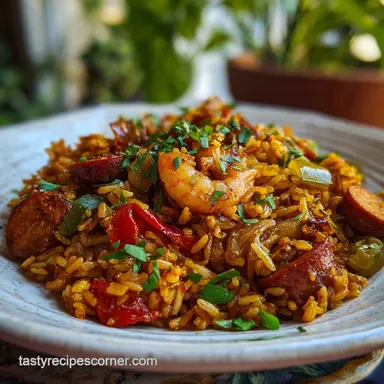 Authentic Jambalaya Recipe with Chicken and Sausage (55 Minutes) Recipe Card