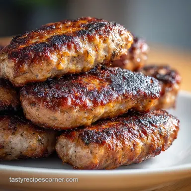 Breakfast Sausage Beef: Hearty & Savory Patties Recipe Card