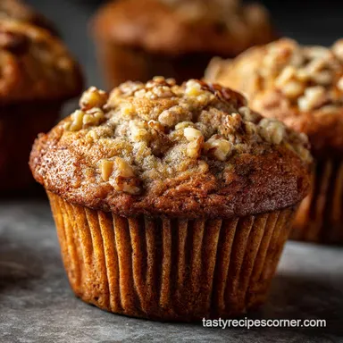 Banana Nut Muffin Recipe: Bakery-Style Incredibly Moist Recipe Card