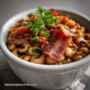 The ONLY Black Eyed Peas recipe with Smoked Bacon | Slow-Cooked Recipe Card