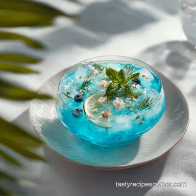 Blue Lagoon Cocktail in 3 Minutes: Citrusy Botanical Drink Recipe Card