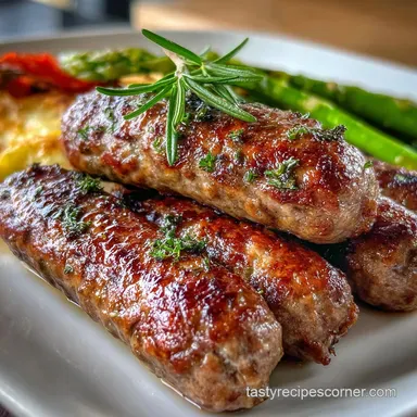 Breakfast Beef Sausage: Savory Sage & Maple Flavor Recipe Card