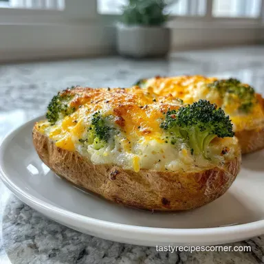Broccoli and Cheddar Twice Baked Potato Recipe