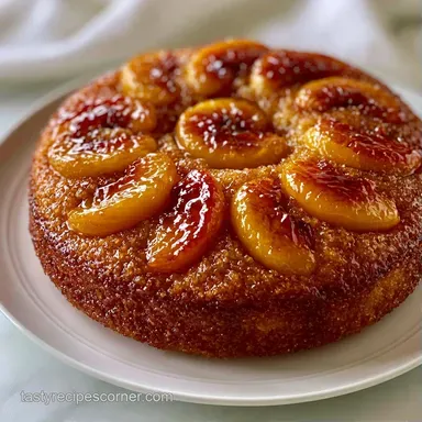 Brown Sugar Peach Cake for 10 Servings Recipe Card