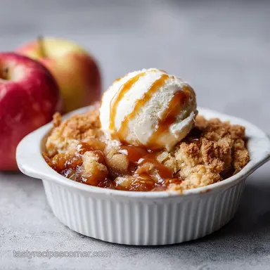 Caramel Apple Cobbler Dump Cake with 5 Ingredients in 55 Minutes Recipe Card