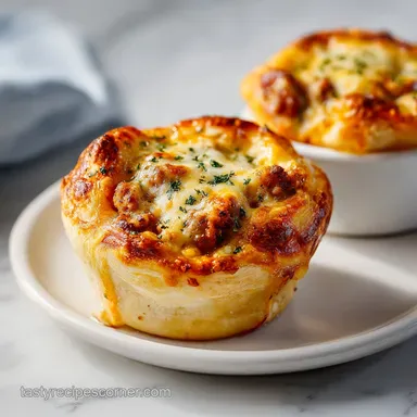 Cheesy Sausage Puffs with 30 Puffs per Batch Recipe Card