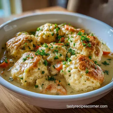 Chicken and Dumplings in 30 Minutes: Creamy & Fluffy Recipe Card