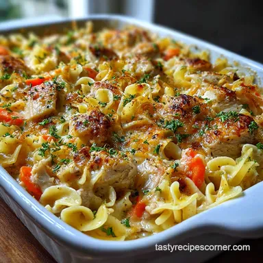 Chicken Noodle Casserole Ready in 30 Min Recipe Card