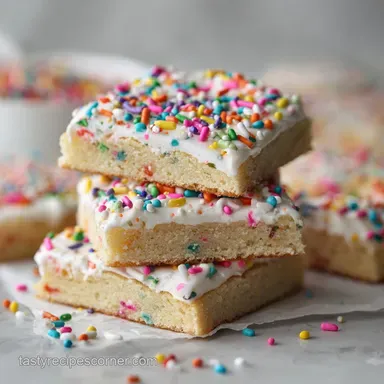 Classic Sugar Cookie Bars for 24 Servings Recipe Card
