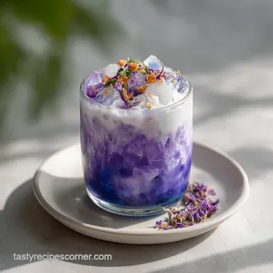 Butterfly Pea Boba Tea with Coconut Milk Recipe Card