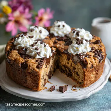 Chocolate Chip Cookie Cake with Cake Mix Ready in 35 Minutes