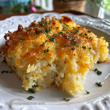 Hashbrown Casserole: Oven-Only Make-Ahead Recipe Card