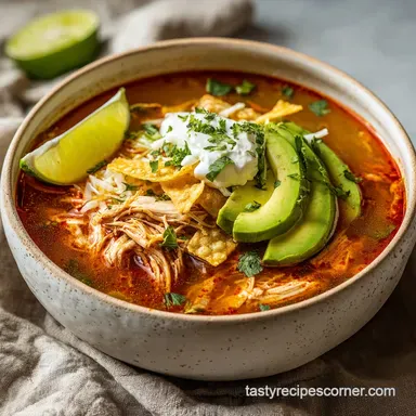 Cozy Chicken Tortilla Soup in 30 Minutes Recipe Card