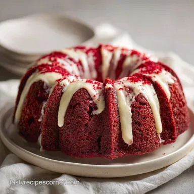 Red Velvet Cream Cheese Bundt Cake for 12 Servings