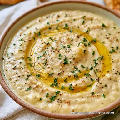 Cream of Cauliflower Soup for 6 Servings Recipe Card