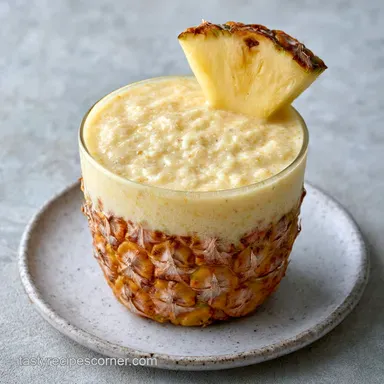 Pineapple Smoothie with Coconut Milk Recipe Card