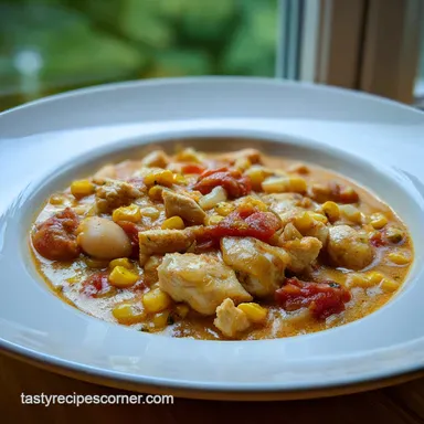 Creamy Chicken Chili for 6 Servings Recipe Card