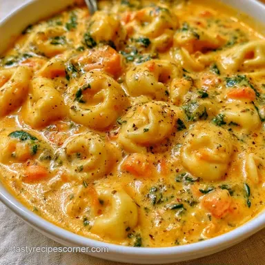 Creamy Spinach Tortellini Soup - 30 Min