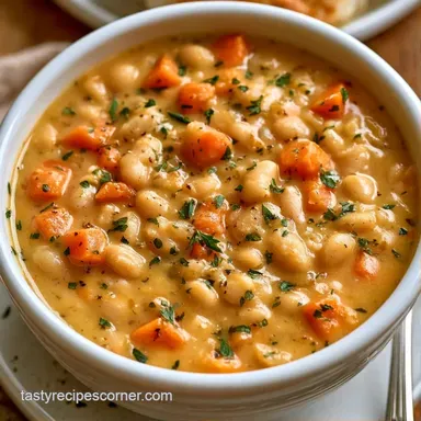 White Bean Soup in 30 Minutes Recipe Card